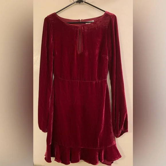 FOR LOVE AND LEMONS Velvet Mini Dress in Raspberry - Picture 5 of 10